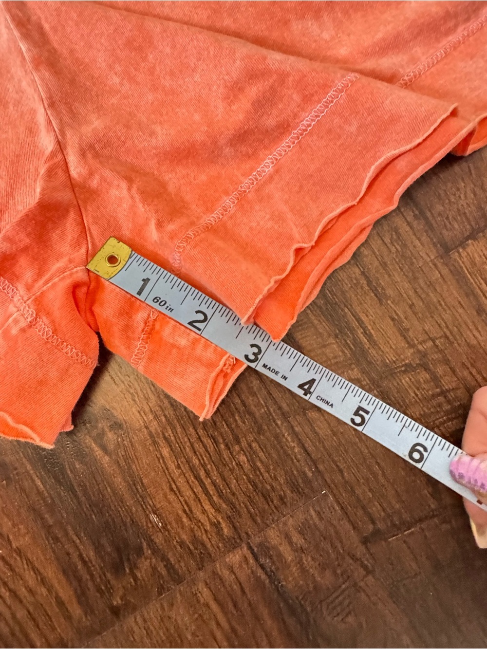 Zenana Outfitters Orange mineral wash Short Sleeve Top & Shorts Set - Picture 5 of 7